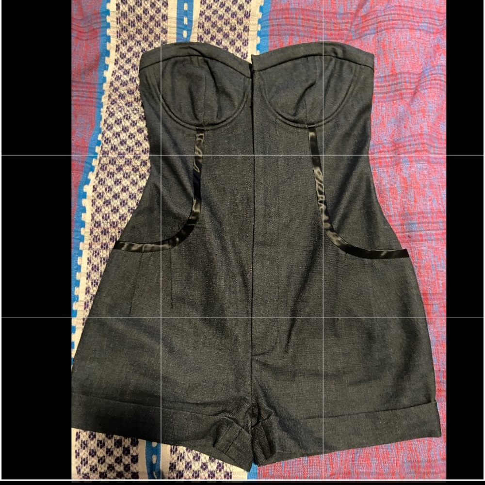 Japanese designed denim romper